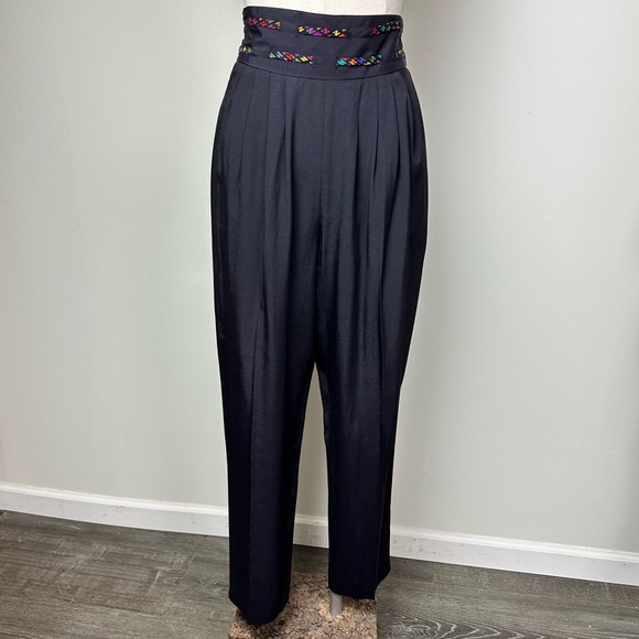 Vintage Pants - Vintage High Waist Pleated Baggy Trousers